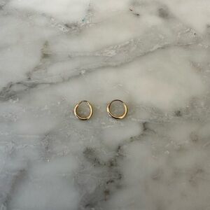 Mejuri Mini Huggie Hoops- 14k Gold